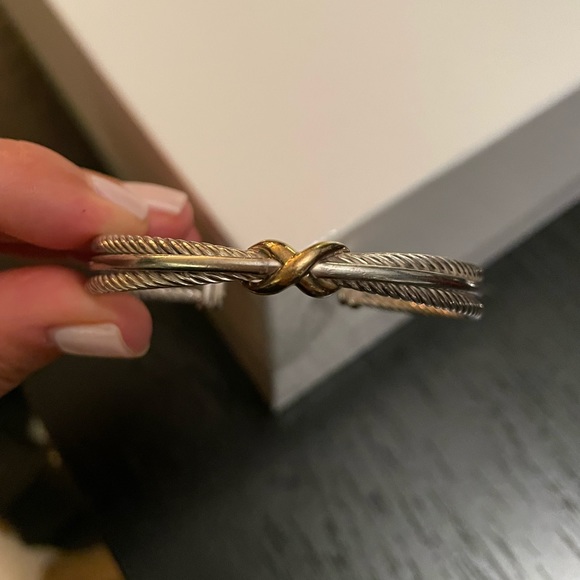 David Yurman Jewelry - David Yurman Two-Toned X Crossover Bracelet